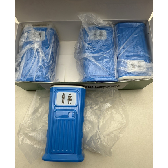 Porta Potty Shot Glasses Set of 4, Funny Gifts For Christmas Party Coworker READ - Picture 2 of 16